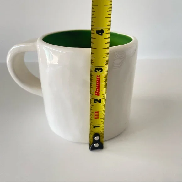 Starbucks GROW Coffee Mug Cup Green Interior 10oz Hand Painted Collectible 2008 - Picture 7 of 7